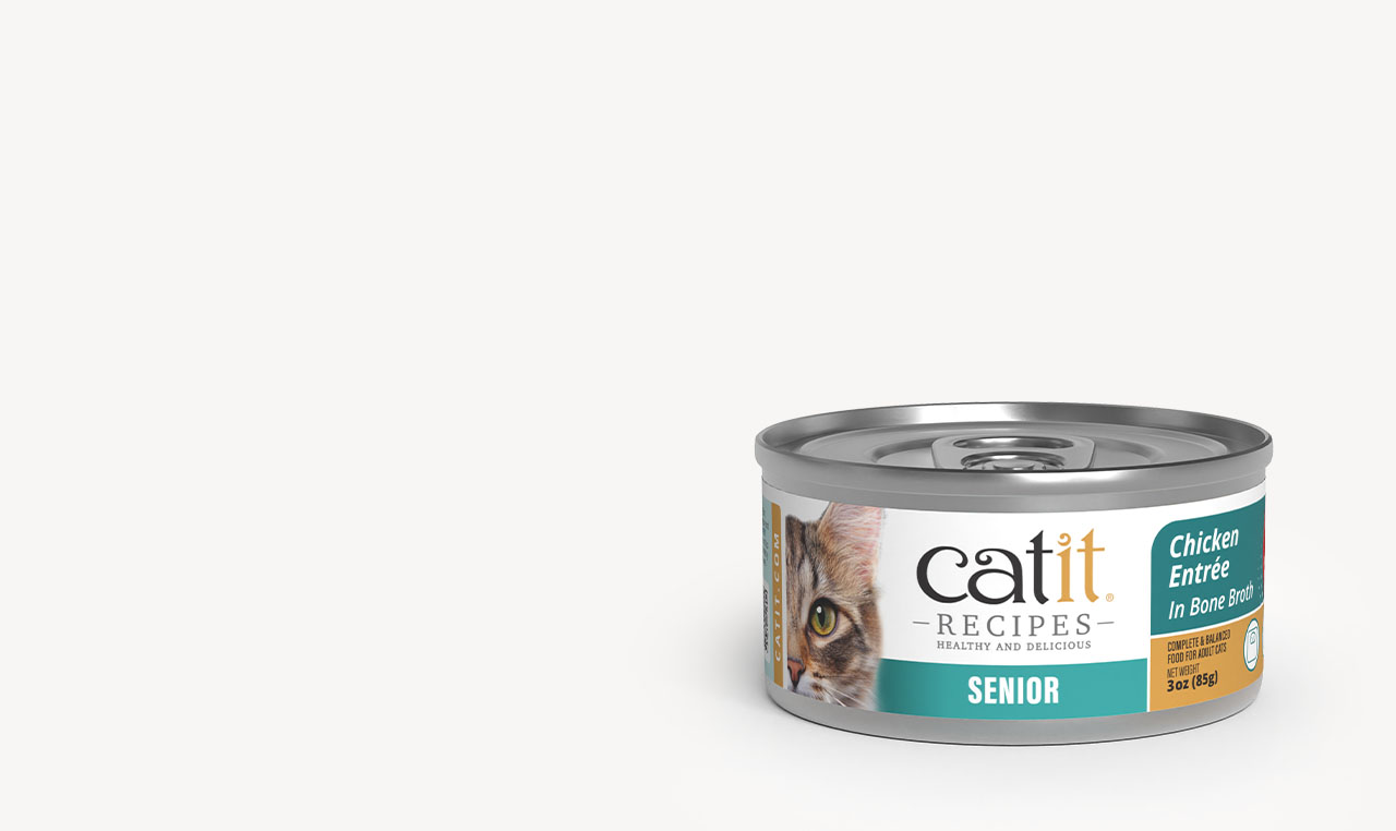 Two cans of Catit Entree Senior 85g