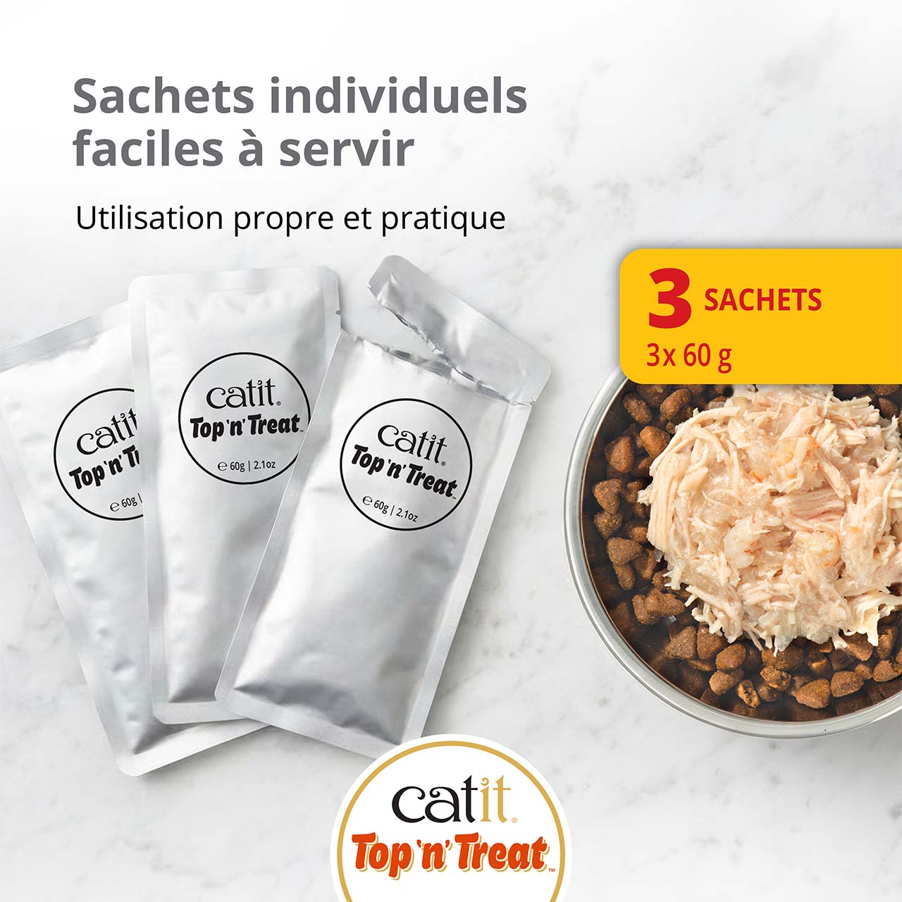 Sachets individuels faciles à presser