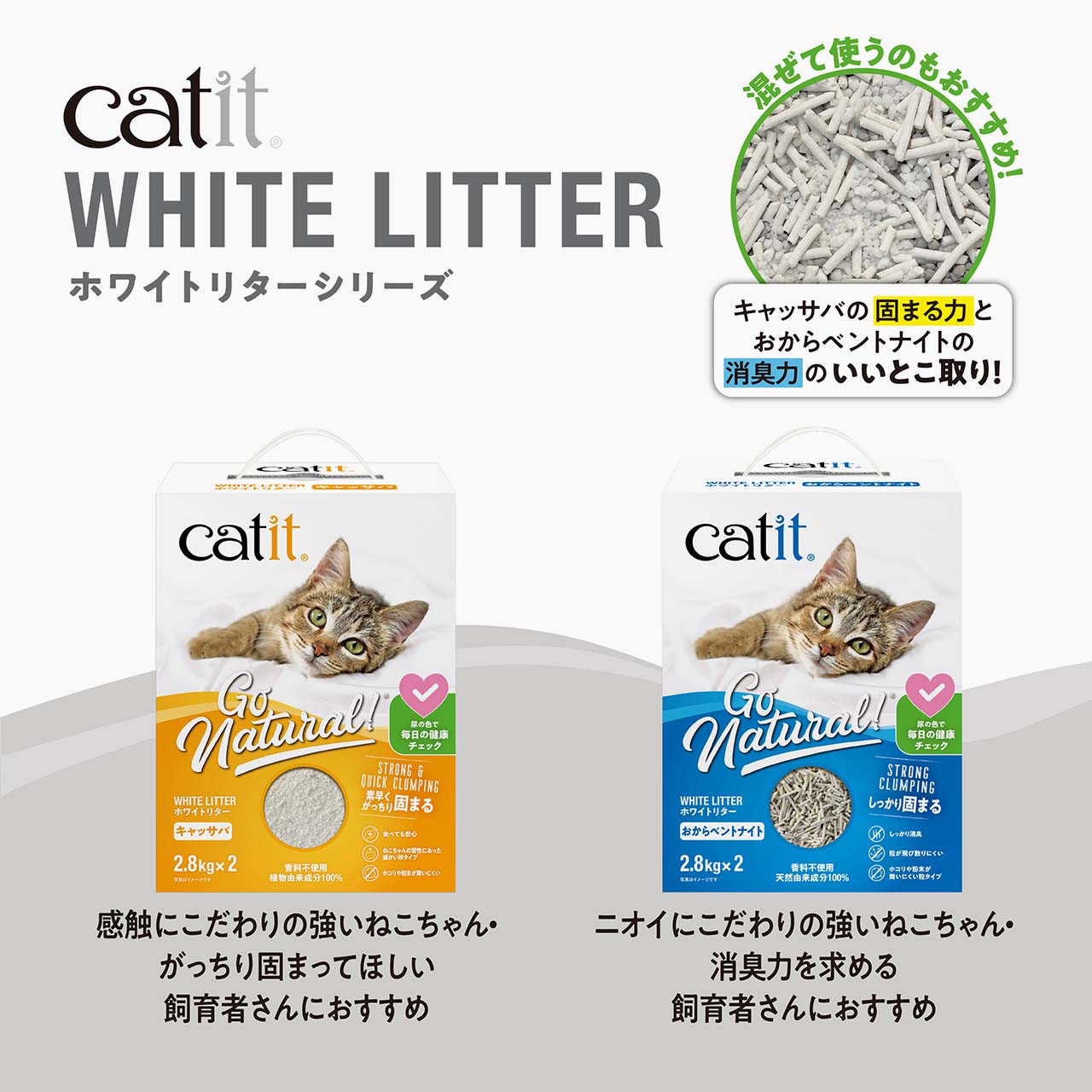 Catit ホワイトリター キャッサバ 5.6kg Catit ホワイトリター おからベントナイト 5.6㎏