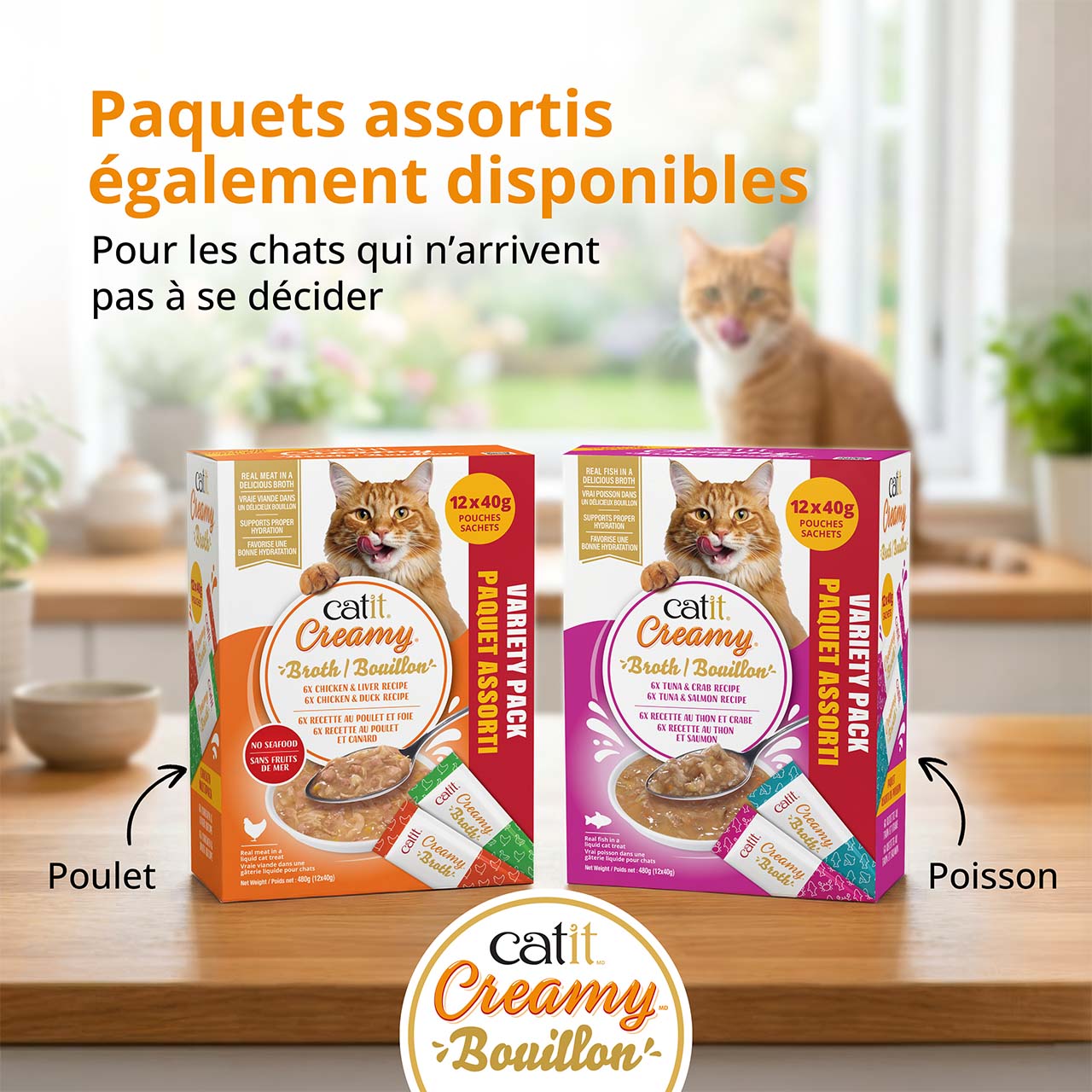 Assortiments également offerts, deux assortiments dans une cuisine