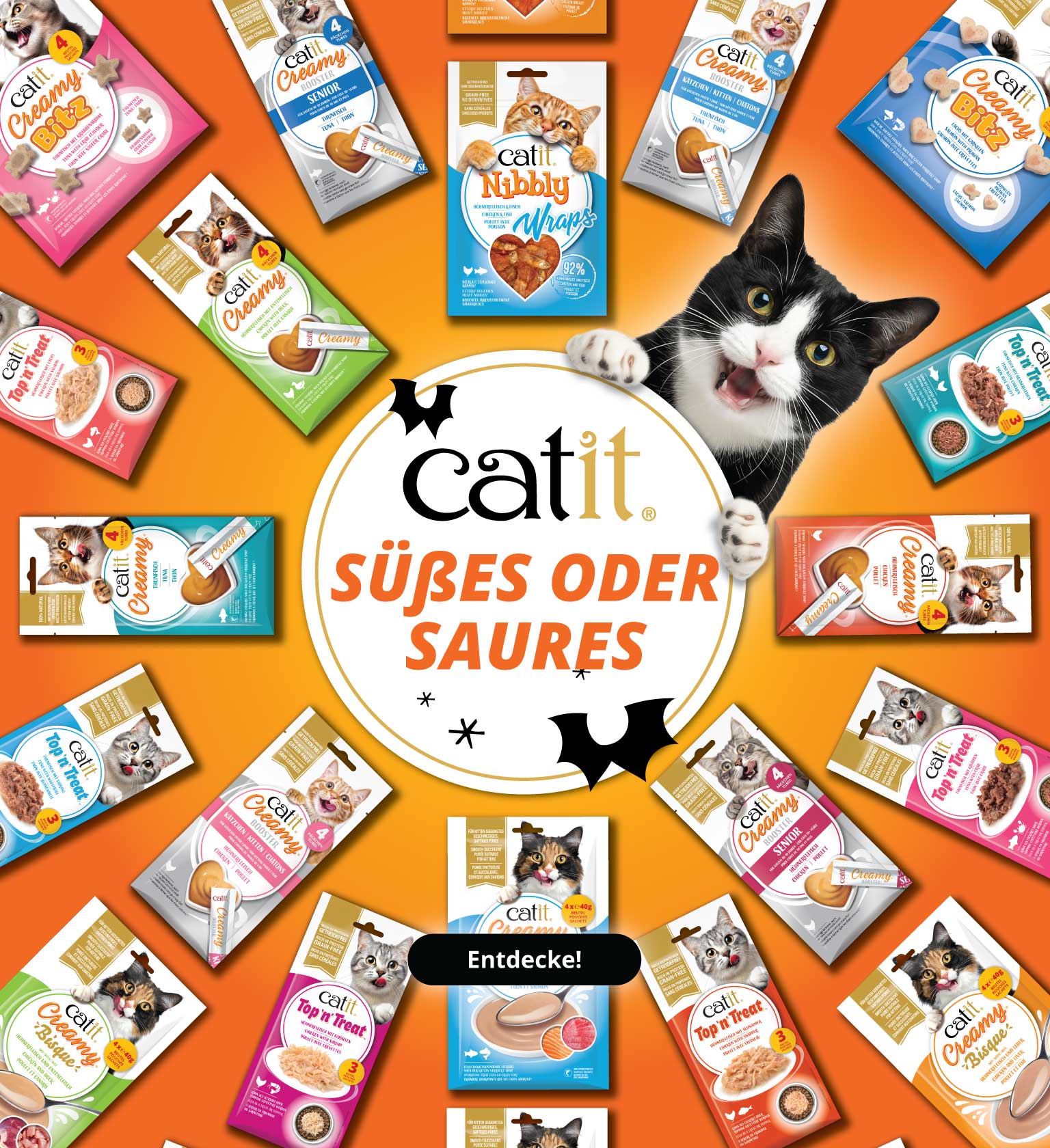 Süßes oder Saures! Catit Katzenleckereien
