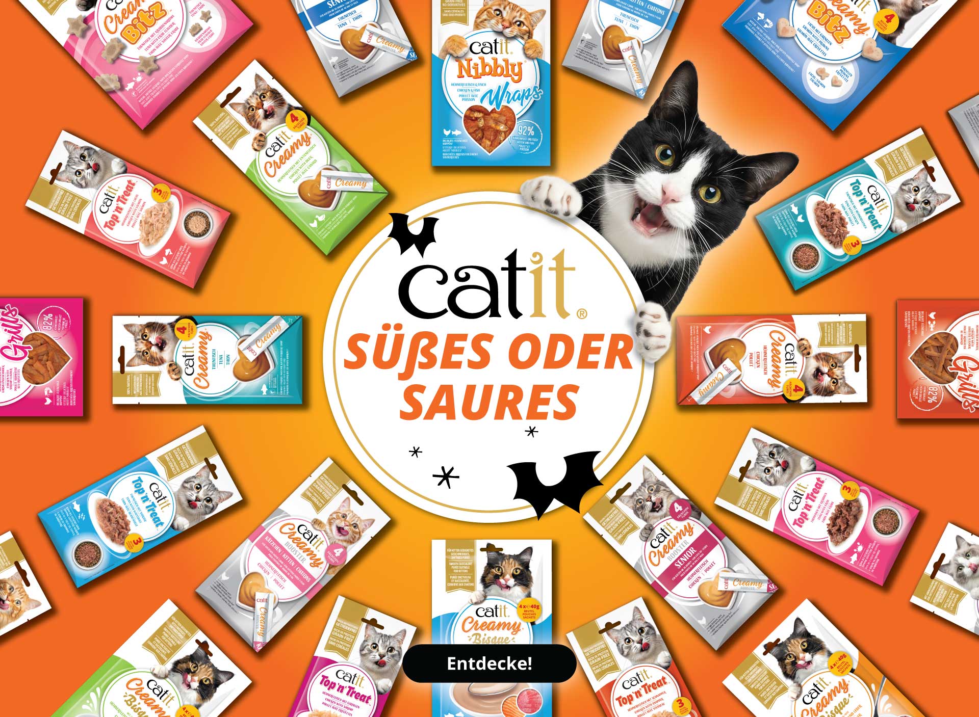 Süßes oder Saures! Catit Katzenleckereien