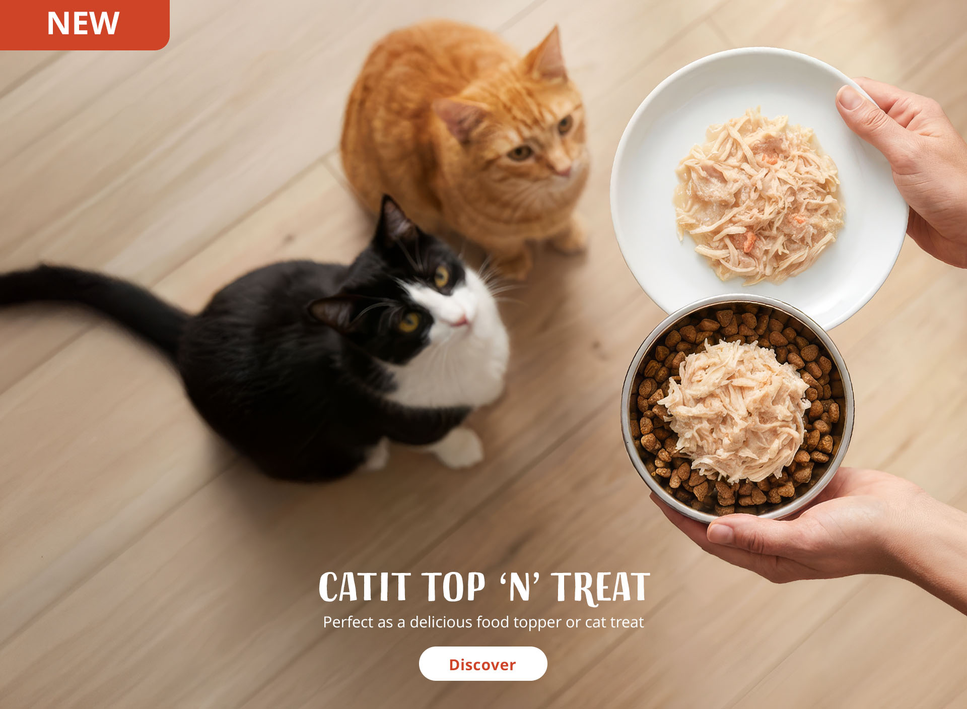 New: Catit Top 'n' Treat, perfect as a delicious food topper or cat treat. Discover more.