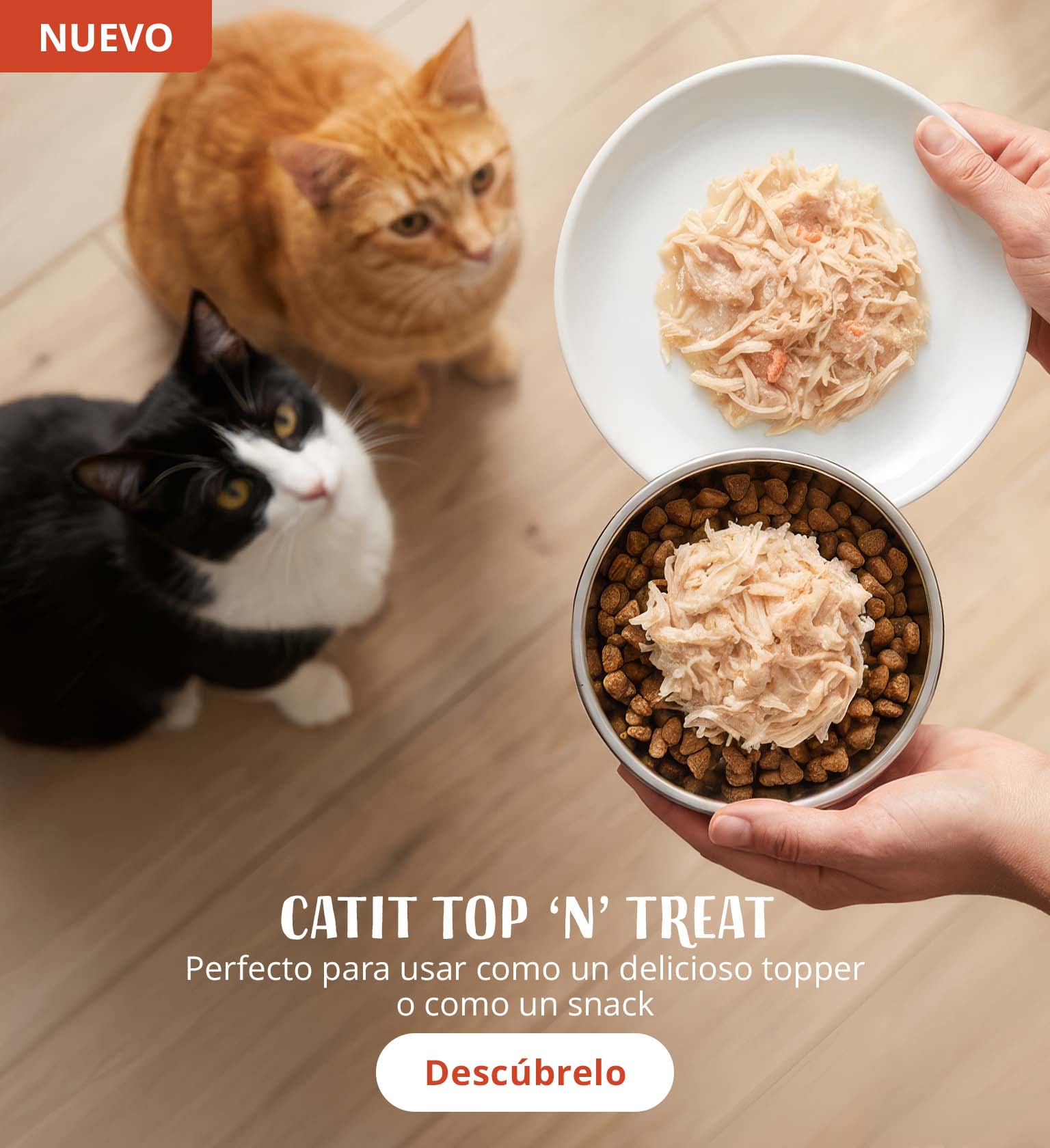 CATIT TOP 'N' TREAT
Perfecto para usar como un delicioso topper o como un snack