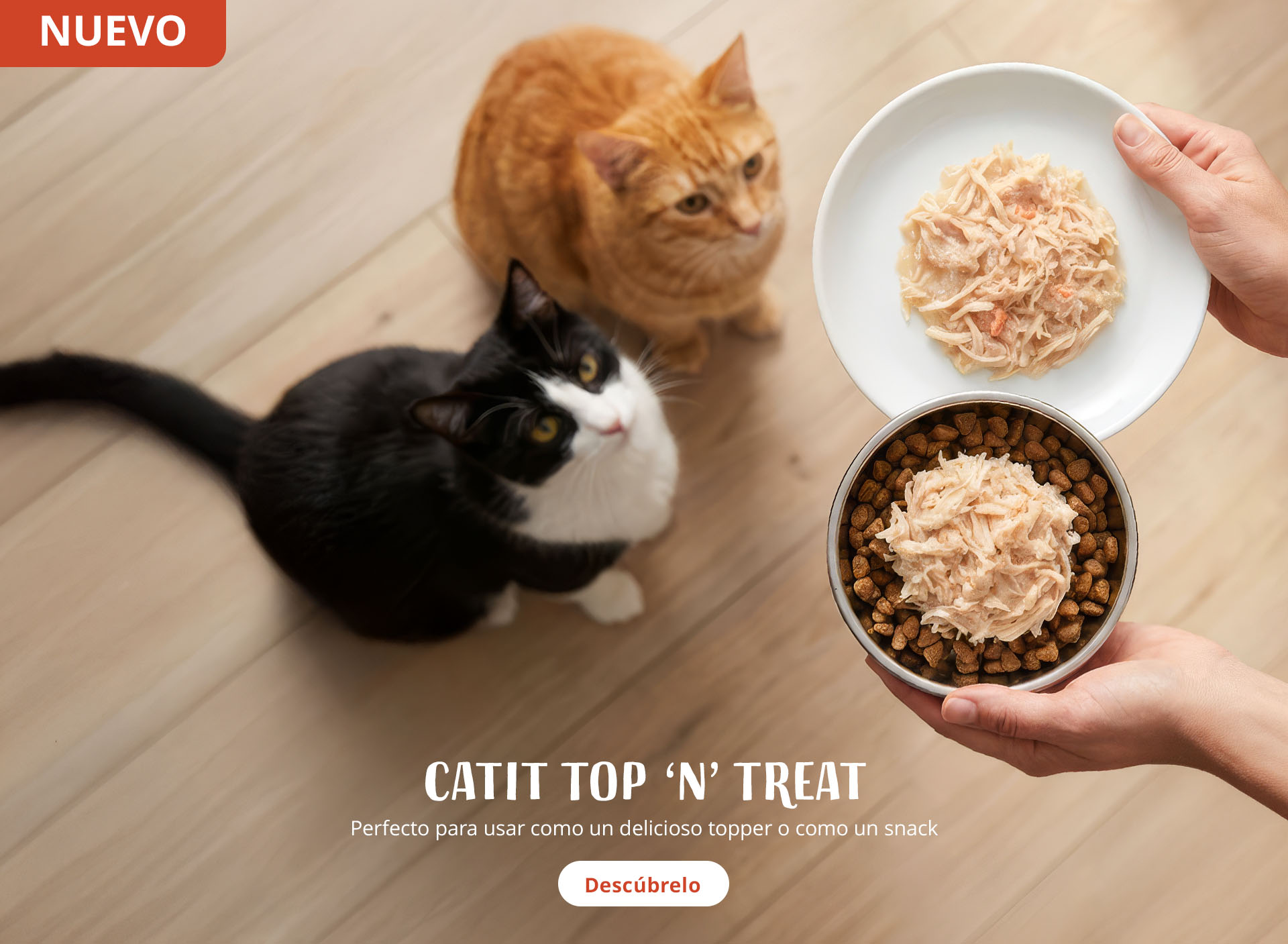 CATIT TOP 'N' TREAT
Perfecto para usar como un delicioso topper o como un snack