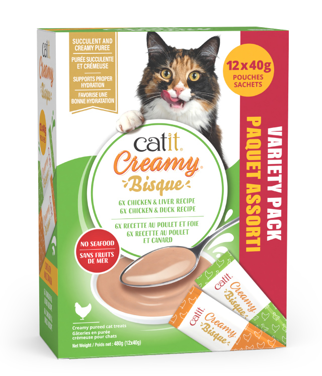 Catit Creamy Bisque Chicken Variety Pack - Canadian packaging