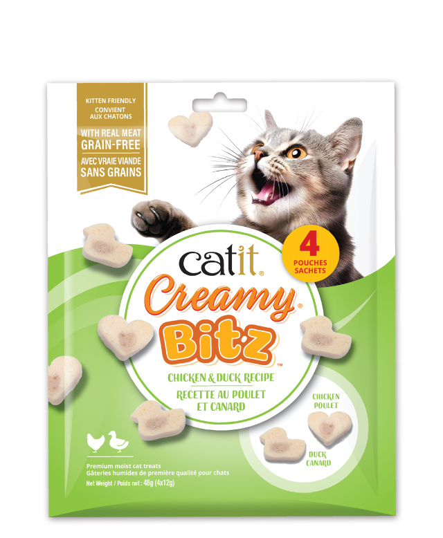 Catit Creamy Bitz Chicken & Duck Recipe - Canadian packaging