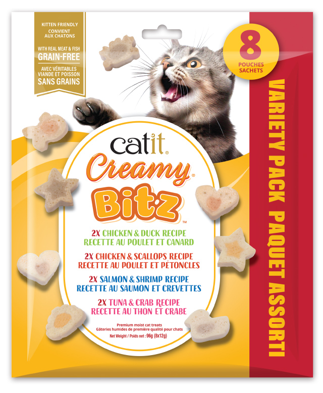Catit Creamy Bitz Variety pack - Canadian packaging