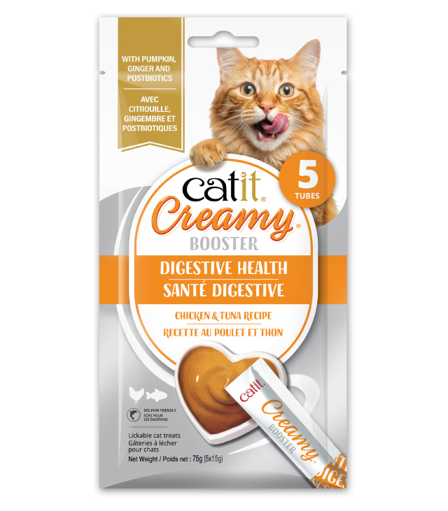 Catit Creamy Booster Digestive Health 5-Pack - Canadian packaging