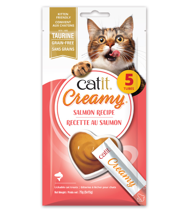 Catit Creamy Salmon Recipe 5-Pack - Canadian packaging