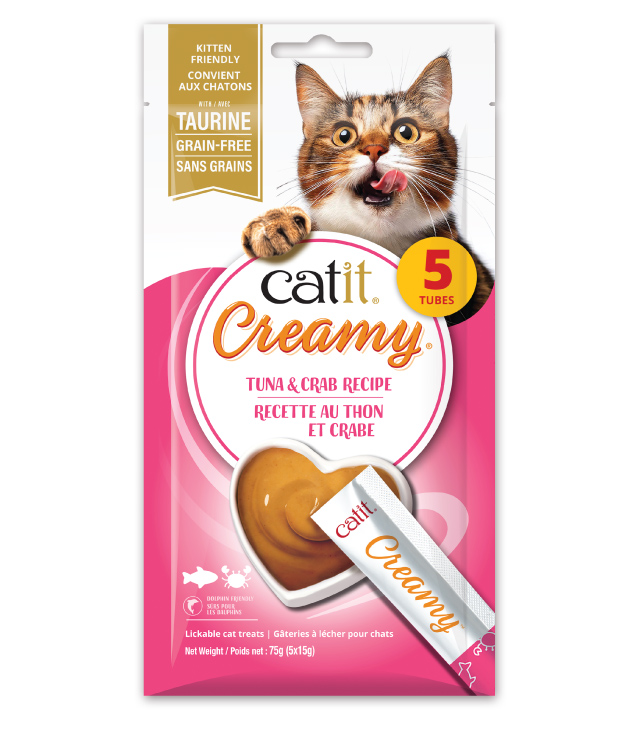 Catit Creamy Tuna & Crab Recipe 5-Pack - Canadian packaging
