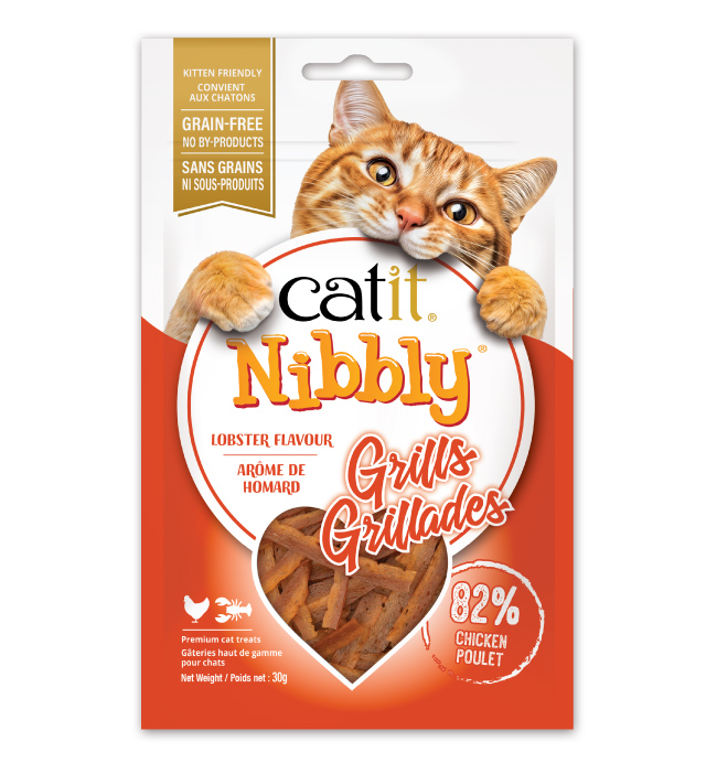 Catit Nibbly Grills Chicken and Lobster Flavour - Canadian packaging