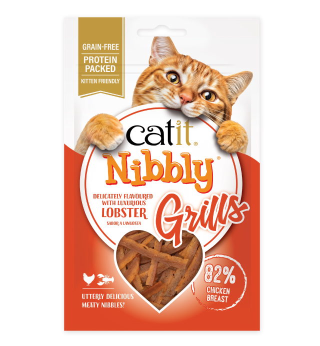 Catit Nibbly Grills Lobster packaging on white background