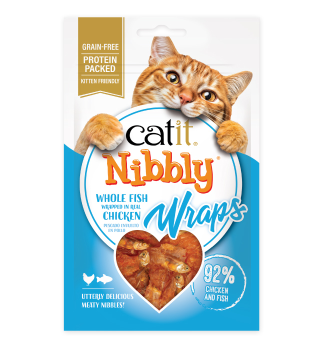 Catit Nibbly Wraps packaging on white background