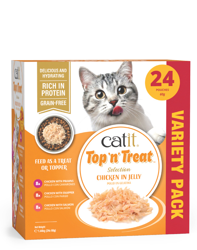 Catit Top 'n' Treat Chicken variety pack packaging