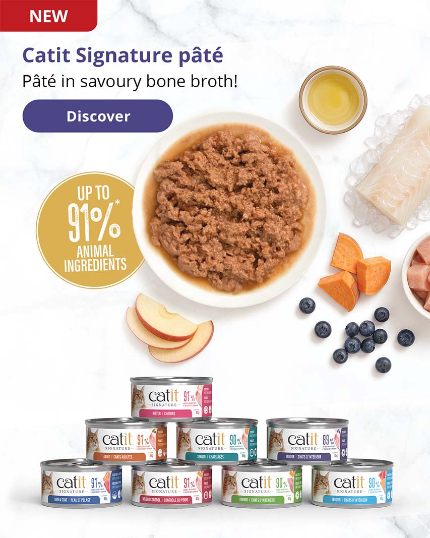 Catit Signature wet food - signature pâté in savoury bone broth!